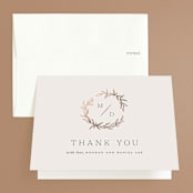 "Tradition" - Wedding Thank You Cards in Almond by Leah Bisch - Front