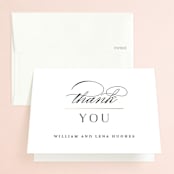 "Initially Yours" - Wedding Thank You Cards in Salt by Hooray Creative - Front