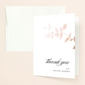 "Daydream" - Wedding Thank You Cards in Ebony by Jennifer Postorino - Front