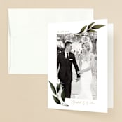 "Cascading Vine" - Wedding Thank You Cards in Ivory by Susan Moyal - Front