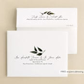 "Cascading Vine" - Wedding Thank You Cards in Ivory by Susan Moyal - FREE Recipient Addressing