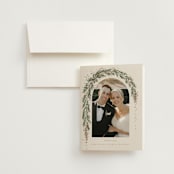"Winter Garland" - Wedding Thank You Cards in Latte by Leah Bisch - Front