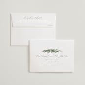 "Winter Garland" - Wedding Thank You Cards in Latte by Leah Bisch - FREE Recipient Addressing