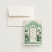 "The Greenhouse" - Wedding Thank You Cards in Seagreen by Elly - Front