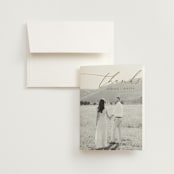 "gathering" - Wedding Thank You Cards in Smoke by Olivia Raufman - Front