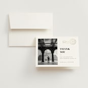 "Golden Stamp" - Wedding Thank You Cards in Snow by FRANI - Front