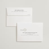 "Golden Stamp" - Wedding Thank You Cards in Snow by FRANI - FREE Recipient Addressing