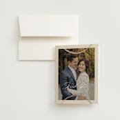 "Misha" - Wedding Thank You Cards in Latte by Kristie Kern - Front