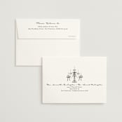 "Hand Illustrated Whimsical Chandelier" - Wedding Thank You Cards in Noir by Jackie Crawford - FREE Recipient Addressing