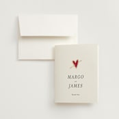 "Amore" - Wedding Thank You Cards in Snow by Ani Somi - Front