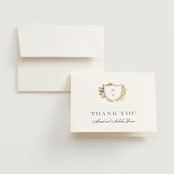 "Heritage" - Wedding Thank You Cards in Honeysuckle by Leah Bisch - Front