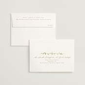 "Canopy" - Wedding Thank You Cards in Ivy by Everett Paper Goods - FREE Recipient Addressing