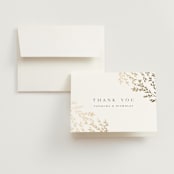 "Swoon" - Wedding Thank You Cards in Cotton by Carolyn Nicks - Front