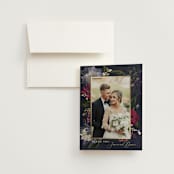 "After Midnight" - Wedding Thank You Cards in Jewel by Susan Moyal - Front