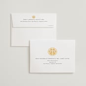 "HAPPINESS x 2" - Wedding Thank You Cards in Ruby by Melanie Kosuge - FREE Recipient Addressing