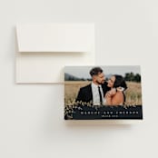 "Beautiful Chuppah" - Wedding Thank You Cards in Midnight by Ana de Sousa - Front