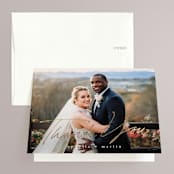 "Autumn Hymnal" - Wedding Thank You Cards in Blush by Leah Bisch - Front