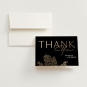 "Heirloom Branches" - Wedding Thank You Cards in Midnight by GeekInk Design - Front