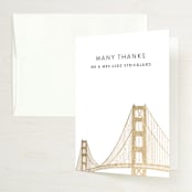 "Golden Gate Bridge" - Wedding Thank You Cards in Cloud by Hooray Creative - Front