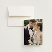 "Natural Monogram" - Wedding Thank You Cards in Porcelain by Jennifer Postorino - Front