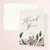 "Evergreen" - Wedding Thank You Cards in Shamrock by Leah Bisch - Front
