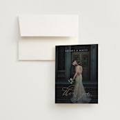 "Over Monogram" - Wedding Thank You Cards in Stormy by Jessica Williams - Front