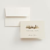 "Vista" - Wedding Thank You Cards in Fallen Snow by Robin Ott - Front