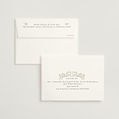 "Foil Botanical Frame" - Wedding Thank You Cards in Taupe by Hannah Williams - FREE Recipient Addressing