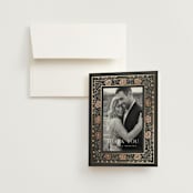 "Timeless Nature" - Wedding Thank You Cards in Ebony by Ana de Sousa - Front