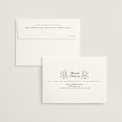 "Regency Grace" - Wedding Thank You Cards in Onyx by Ana de Sousa - FREE Recipient Addressing