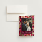 "Bright abstract" - Wedding Thank You Cards in Sangria by Jessica Corliss - Front
