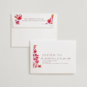 "Bright abstract" - Wedding Thank You Cards in Sangria by Jessica Corliss - FREE Recipient Addressing