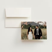 "Bliss" - Wedding Thank You Cards in Cocoa by Leah Bisch - Front