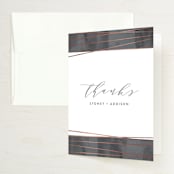 "Geo Chic" - Wedding Thank You Cards in Charcoal by Hooray Creative - Front