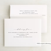"Geo Chic" - Wedding Thank You Cards in Charcoal by Hooray Creative - FREE Recipient Addressing