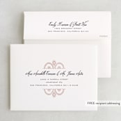 "Captivating" - Wedding Thank You Cards in Plum by Design Lotus - FREE Recipient Addressing