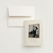 "Defined" - Wedding Thank You Cards in Snow by mo kelley - Front