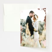 "Fancy Marble" - Wedding Thank You Cards in Moss by Phrosné Barwood - Front