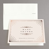 "Art Deco Border" - Wedding Thank You Cards in Blush by Hooray Creative - Front