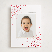 "scattered heart confetti" - Valentine's Day Cards in Cotton by Ellen Schlegelmilch - Front