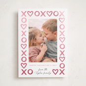 "XO Hearts" - Valentine's Day Cards in Snow by Alethea and Ruth - Front