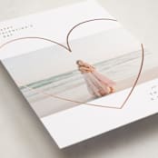 "Heart Outline: Portrait Foil Framed Photo" - Valentine's Day Cards in Snow by Itsy Belle Studio - Detail
