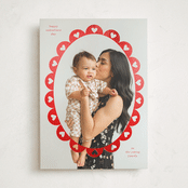 "Scallop Heart Frame" - Valentine's Day Cards in Heart by Baumbirdy - Front