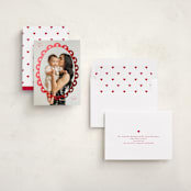 "Scallop Heart Frame" - Valentine's Day Cards in Heart by Baumbirdy - Assembled