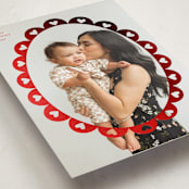 "Scallop Heart Frame" - Valentine's Day Cards in Heart by Baumbirdy - Detail