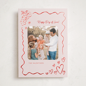 "Floral Love Border Charm" - Valentine's Day Cards in Crepe by Kartika Paramita - Front