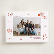 "Doodle Frame" - Valentine's Day Cards in Cherry by Cass Loh - Front