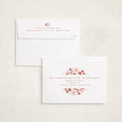 "Flora Frame" - Valentine's Day Cards in Poppy by Laura Hankins - FREE Recipient Addressing
