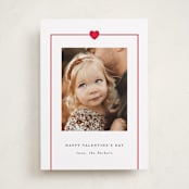 "Simple Heart" - Valentine's Day Cards in Cherry by AK Graphics - Front