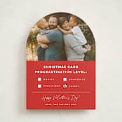 "Procrastination Expert" - Valentine's Day Cards in Poinsettia by Erica Krystek - Front